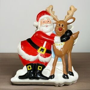 Vintage Christmas ACME Magnetic Sound Chip Clip Merry Santa And Reindeer Musical